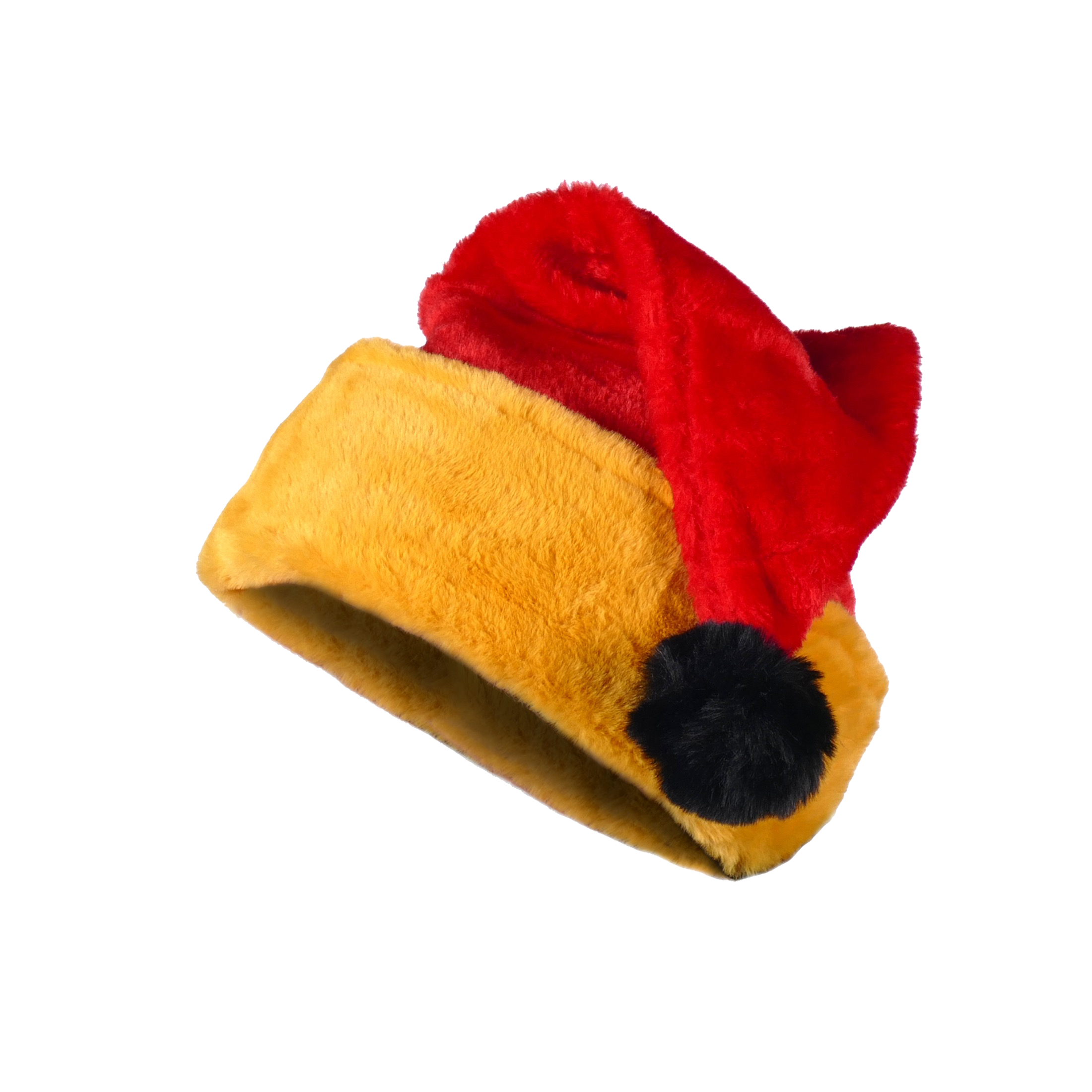 Weihnachtsmütze in Deutschlandfarben freigestellt